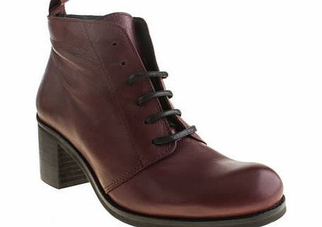 schuh Burgundy Twisted Boots
