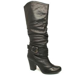 Schuh Female Baker Slouch Buck Knee Leather Upper in Black, Grey, Tan