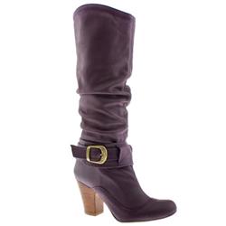 Female Baker Slouch Buckle Knee Boot Leather Upper ?40 plus in Purple