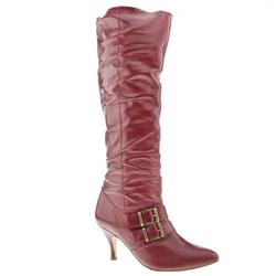 Schuh Female Bary 2 Buckle Knee Leather Upper ?40 plus in Burgundy