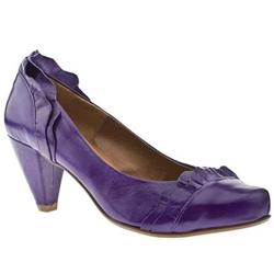 Schuh Female Bob Ruffle Court Leather Upper Low Heel in Purple