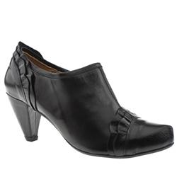 Schuh Female Bob Ruffle Shoe Boot Leather Upper in Black, Tan