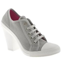 Female Carrie Lace Up Fabric Upper Evening in Grey, White