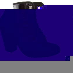 Schuh Female Carrie Ski Hook Boot Patent Patent Upper Casual in Black