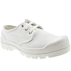 Schuh Female Cole Lace Up Fabric Upper Low Heel in White