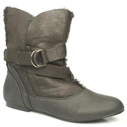 Schuh Female Cosie Fur Ank Manmade Upper Ankle Boots in Black