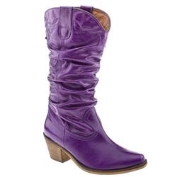 Female Gily Slouch Cowboy Leather Upper Casual in Purple