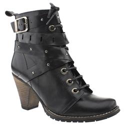 Schuh Female Henry Stud Lace Ankle Leather Upper Casual in Black, Tan