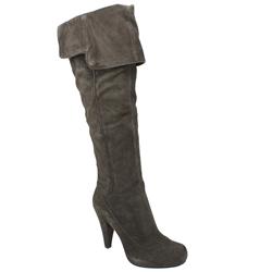 Schuh Female Karly Over The Knee Suede Upper in Grey