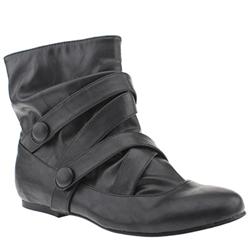 Female Lexi X Strap Ankle Manmade Upper Casual in Black, Grey