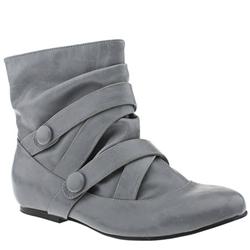 Schuh Female Lexi X Strap Ankle Manmade Upper Casual in Grey