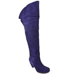 Schuh Female Melani Over Knee Suede Upper ?40 plus in Purple