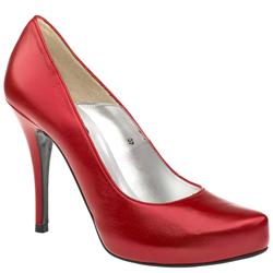 Female Michy Stiletto Court Leather Upper Evening in Red