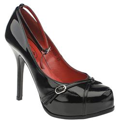 Female Paloma X Ankle Strap Pf Patent Upper Evening in Black