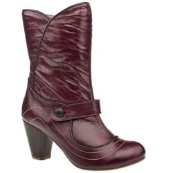 Schuh Female Unzue Button Calf Leather Upper ?40 plus in Burgundy
