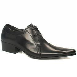 Schuh Male Sch Cuban Centre Seam Leather Upper Laceup in Black, Tan