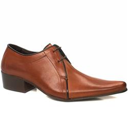 Schuh Male Sch Cuban Centre Seam Leather Upper Laceup in Tan