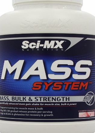 Sci-MX Nutrition Mass System 2000 g Strawberry Mass, Bulk and Strength Shake Powder