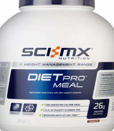 Sci-MX Nutrition  Diet Pro Meal 2 kg Chocolate - High protein meal shake with diet-support nutrients