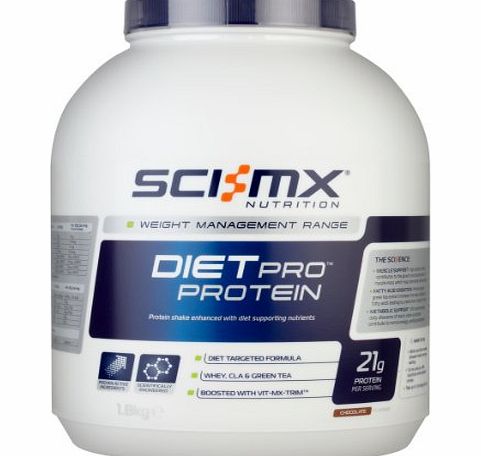 Sci-MX Nutrition  Diet Pro Protein 1.8 kg Chocolate - Protein shake enhanced with diet supporting nutrients