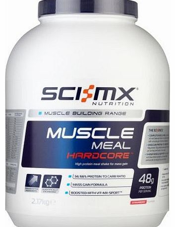 Sci-MX Nutrition  Muscle Meal Hardcore 2.17 kg Strawberry - High protein meal shake for mass gain
