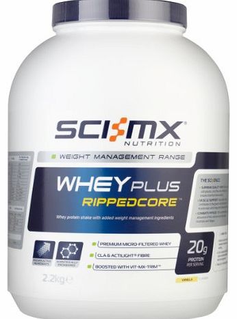  Whey Plus Rippedcore 2.2 kg Vanilla - Whey protein shake with added weight management ingredients