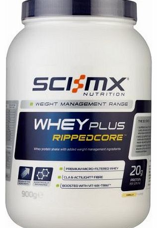 Sci-MX Nutrition  Whey Plus Rippedcore 900 g Vanilla - Whey protein shake with added weight management ingredients