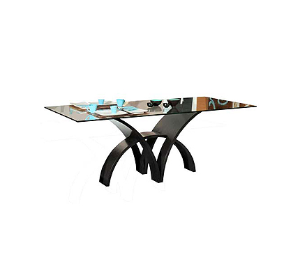 Annabelle Rectangular Dining Table with Glass Top