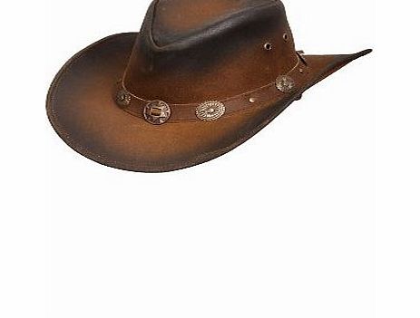 Scippis Rugged Earth Tombstone Cowboy Hat Size S - XL Leather Size:M