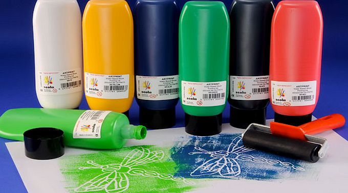 Scola Block/Lino Printing Ink 6x300ml Asstd BPW300-6-A