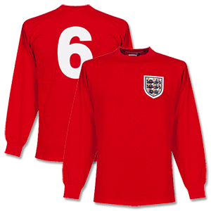 Scoredraw 1966 England Away L/S Retro Shirt   No 6