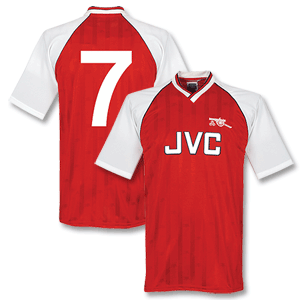1988 Arsenal Home Retro Shirt + No. 7 (Rocastle)