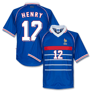 1998 France Home WC98 Retro Henry Shirt