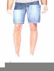 Blue yarn dyed chino shorts