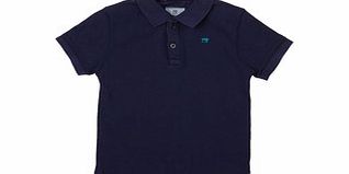 Navy cotton polo shirt