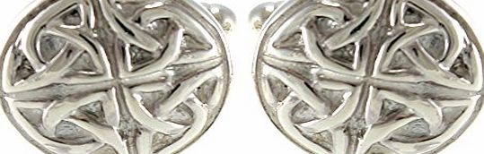 Scottish Jewellery Shop Sterling Silver Celtic Circle Cufflinks With Gift Box