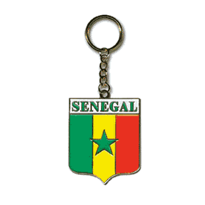Senegal Enamel Keyring Schlanduuml;sselanhandauml;nger