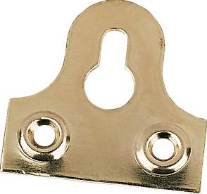 Screwfix, 1228[^]14738 Slotted Mirror Plates Electro Brass 32 x 32 x