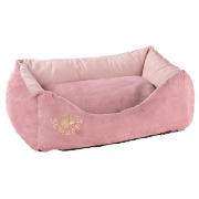 faux suede pet bed small pink