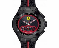 Scuderia Ferrari Mens Race Day Black Rubber Watch