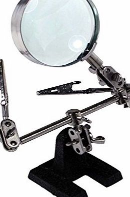 SE Third Hand Soldering Iron Stand Helping Magnifying Tool