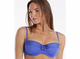 Seafolly Goddess D Cup Pleated Bustier - Lapis