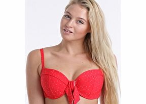 Seafolly Harlow D Cup Tie Front Bustier - Salsa