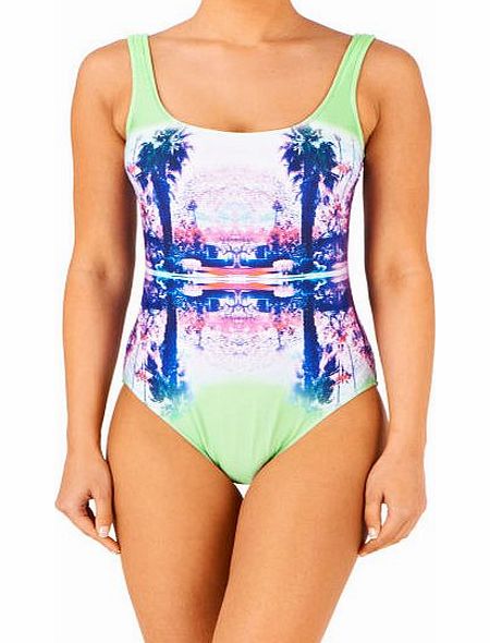 Seafolly Womens Seafolly Desert Springs Swimsuit - Lime