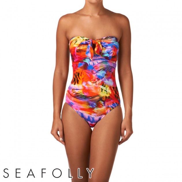 Seafolly Womens Seafolly Festival Maillot Tie Swimsuit -