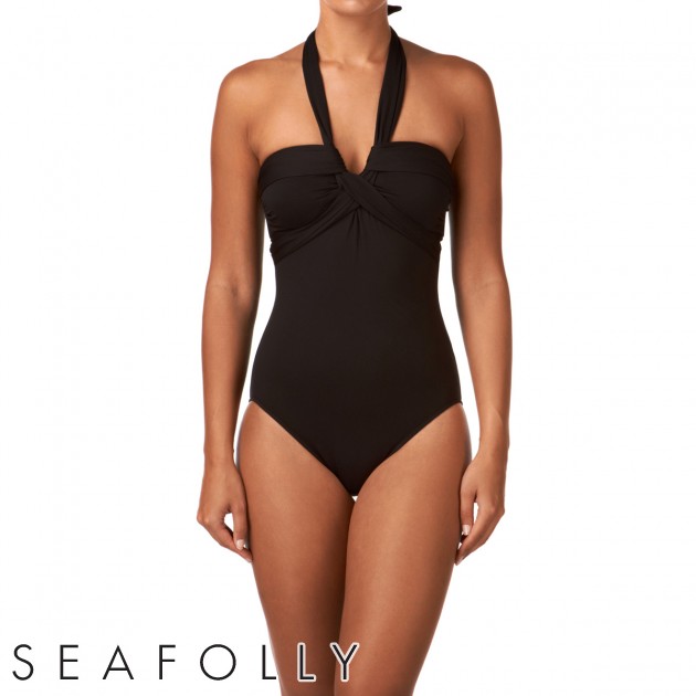 Seafolly Womens Seafolly Goddess Maillot Swimsuit - Black