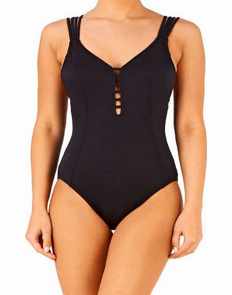Seafolly Womens Seafolly Shimmer Lattice Back Swimsuit -