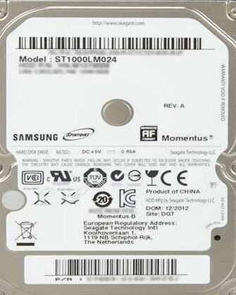 Seagate 1TB 2.5 inch 5400RPM SATA II Hard Disk Drive