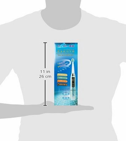 Seago SG610 Intelligent frequency sonic electric toothbrush with 2 brush heads (Light Blue)