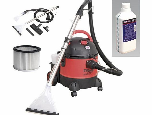 Sealey PC310 Valeting Machine Wet amp; Dry with Accessories 20ltr 1250W/230V C/W 1 Litre Detergent